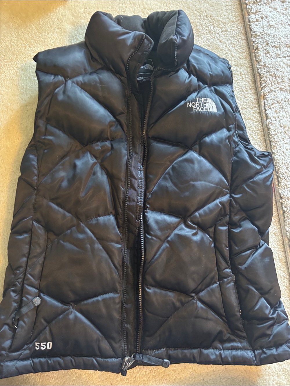 The North Face Black Quilted 550 Down Vest
